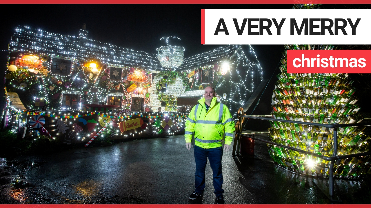 Britain’s most festive pub transformed into The Gingerbread Inn with 60,000 lights