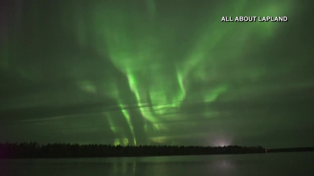 Beautiful display of the northern lights overnight in Finland