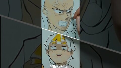 Anime Coloring One Punch Man and Zenitsu Demon Slayer #shorts #anime #demonslayer #onepunchman