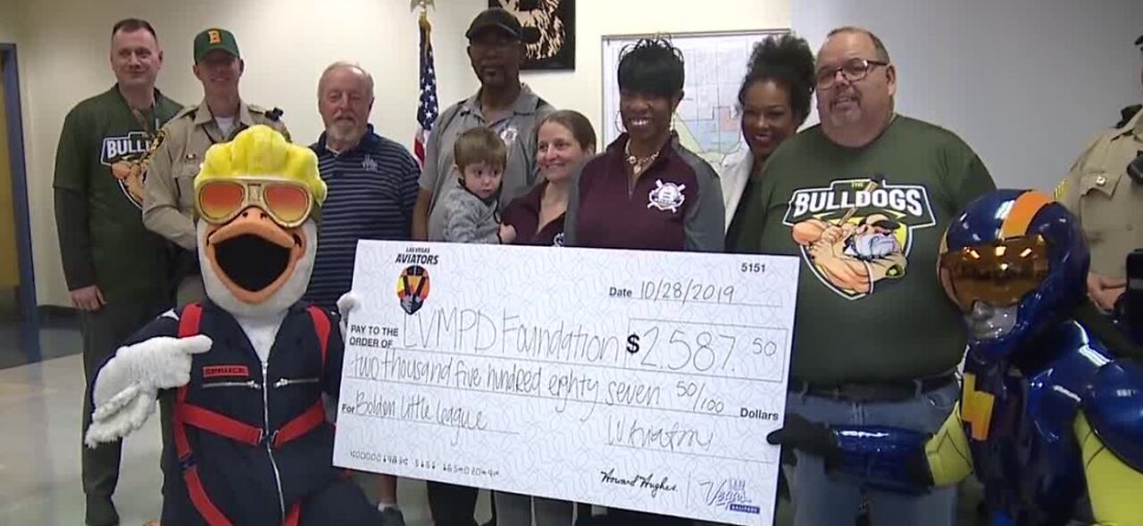 Aviators donate to Little League team