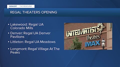 Regal Theatres around Colorado are reopening