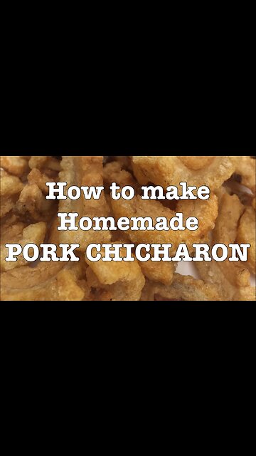 How to make Home Made Pork Chicharon! | Food