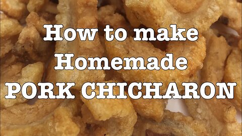 How to make Home Made Pork Chicharon! | Food