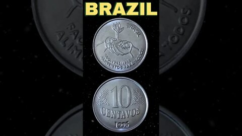 Brazil 10 Centavos 1995. #shorts #coinnotesz #viral