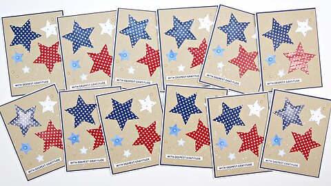 Pretty Pink Posh | Stitched Stars Patriotic Cards