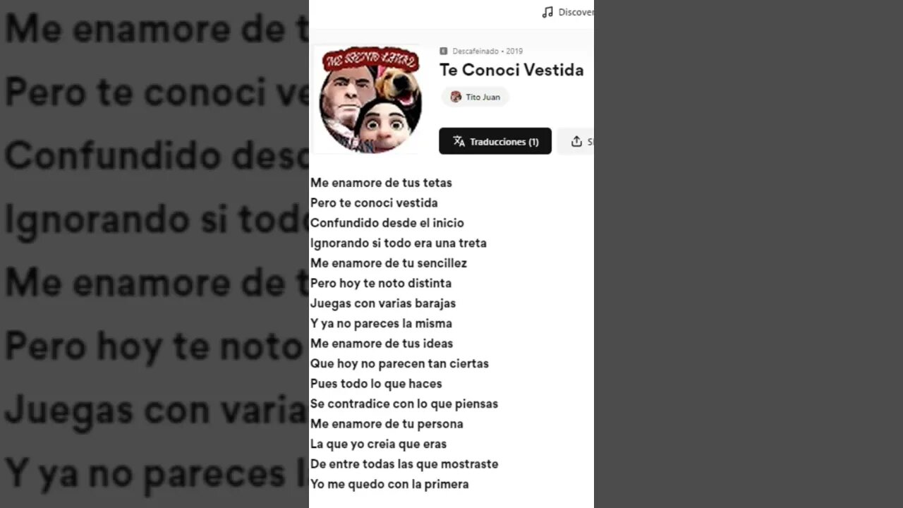 Te conoci vestida / TitoJuan