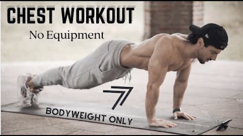 CHEST WORKOUT HOME ROUTINE | BODYWEIGHT EXERCISES | Rowan Row