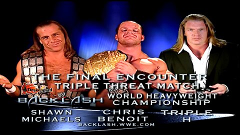 Chris Benoit vs Shawn Michaels vs Triple H Backlash 2004 Highlights