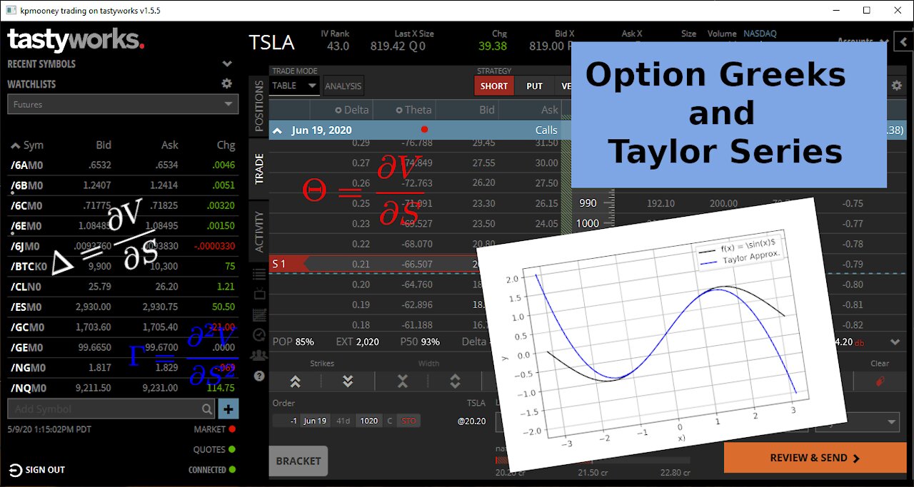Option Greeks and Taylor Series