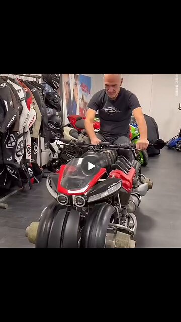 Domestic flying motorcycle.