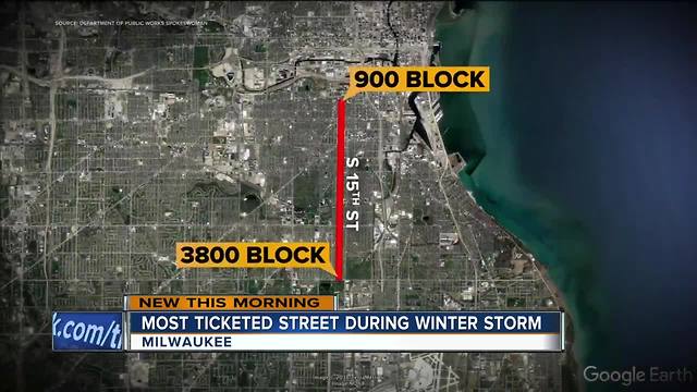 Parking profits: 15th Street on Milwaukee's south side received most winter parking citations during February snow storm