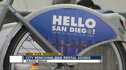 City removing bike rental kiosks at beaches