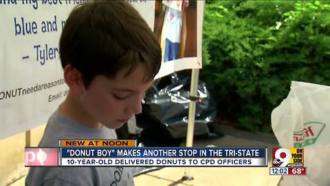 'Donut Boy' pays a visit to Cincinnati Police Department