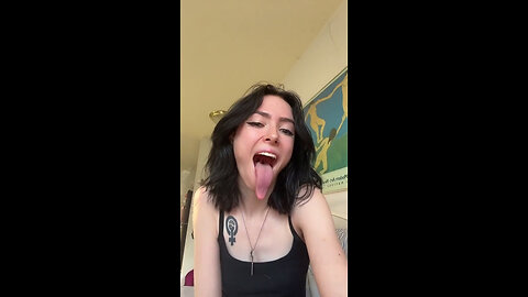 Long tongue | long | tongue | show tongue | lips | mouth | girl