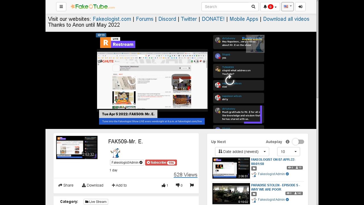 MrE: An Interview with 'Fakeologist' (Links below) [06.04.2022]