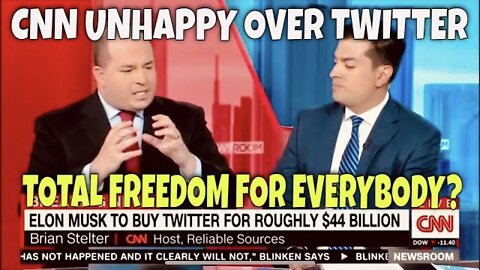 Brian Stelter & CNN WORRY over Twitter: "Total freedom for everybody!?! Would you go to that party?"