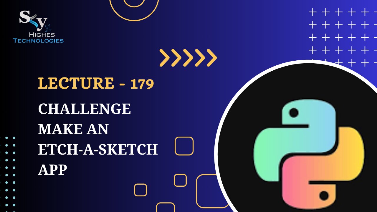 179. Challenge Make an Etch-A-Sketch App | Skyhighes | Python