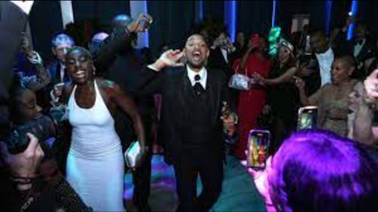 Will Smith smiles and dances at Oscars afterparty after slapping Chris Rock