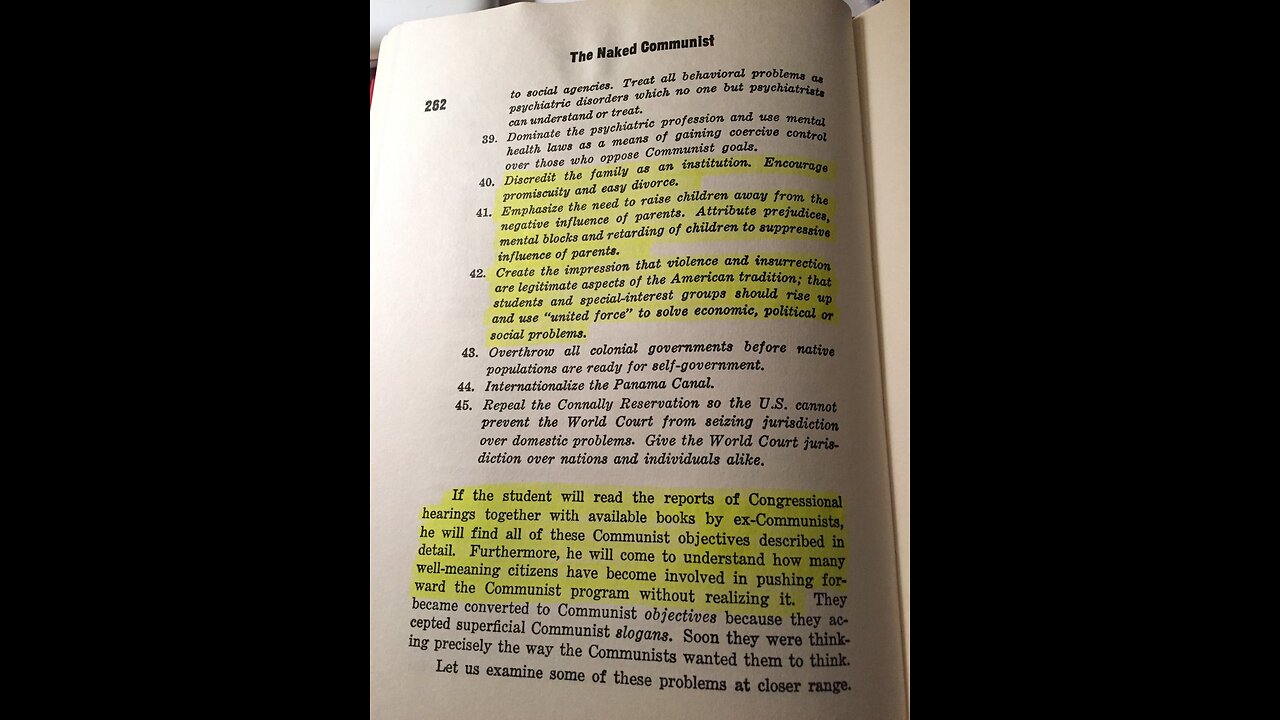 45 steps to Communism as read into the Congressional Record in 1963