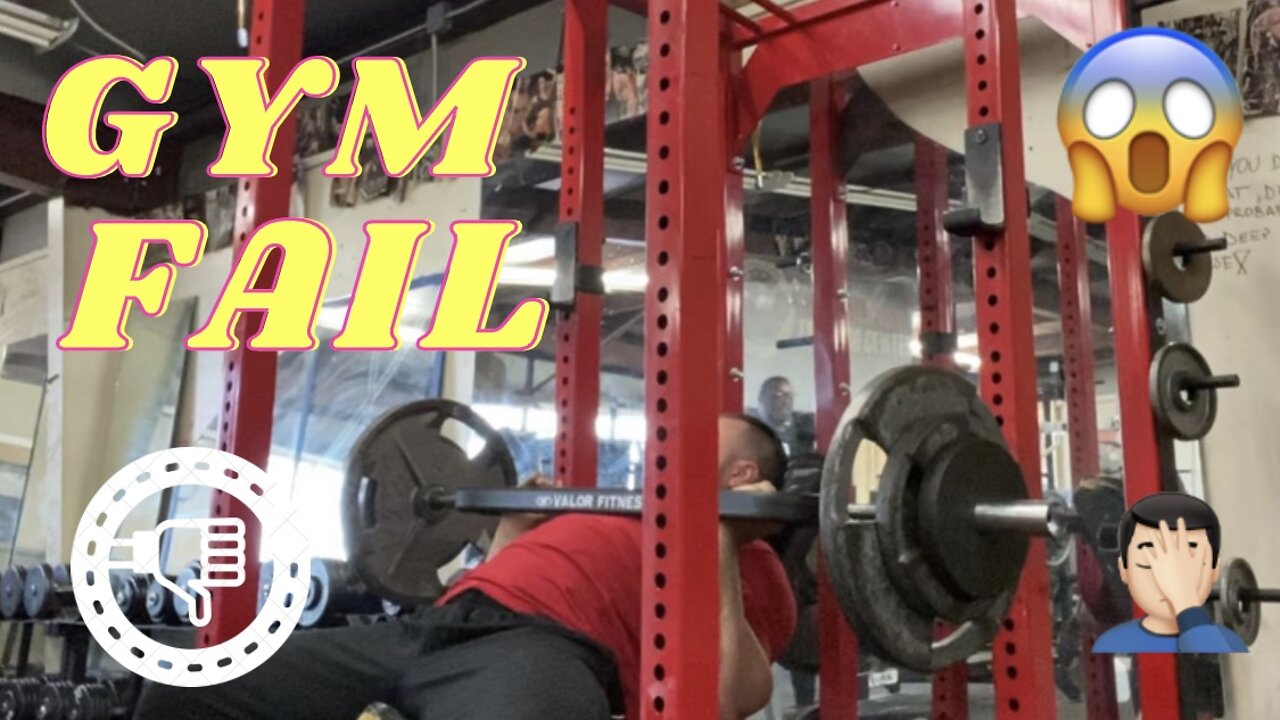 GYM FAIL | NO SPOTTER | TRY NOT TO LAUGH