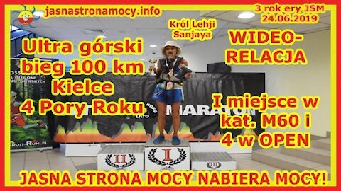 Ultra górski bieg 100 km Kielce Cztery Pory Roku I miejsce w kat. M60 i 4 w OPEN