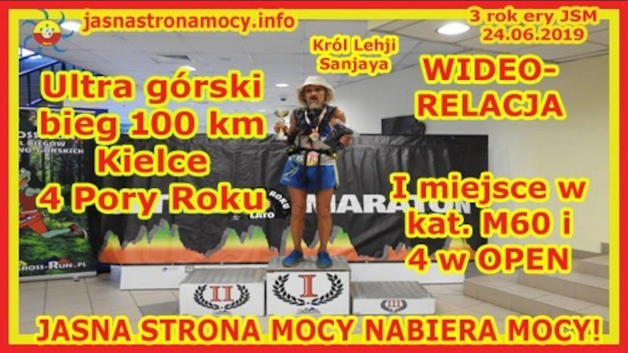 Ultra górski bieg 100 km Kielce Cztery Pory Roku I miejsce w kat. M60 i 4 w OPEN