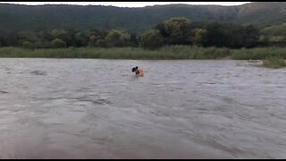 SOUTH AFRICA - Durban - Crossing the Khamanzi River to go to school and back (Videos) (Set 1) (svb)