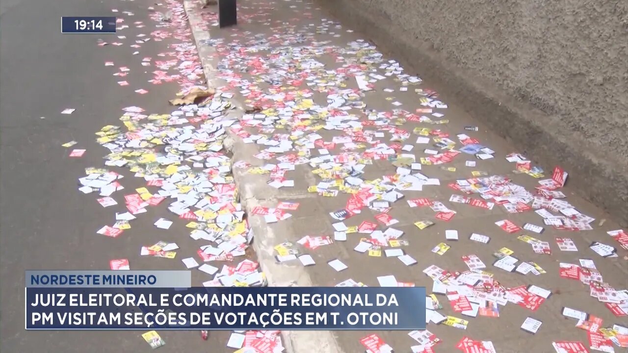 Nordeste Mineiro: Juiz Eleitoral e Comandante Regional da PM visitam Seções de Votações em T. Otoni.