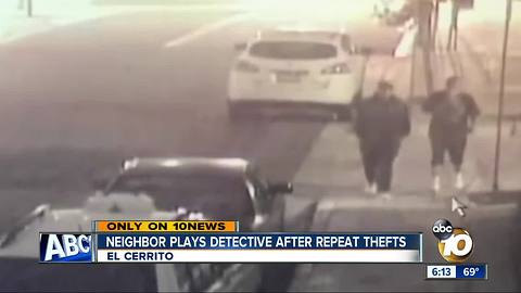 Neighbor plays detective after repeated thefts