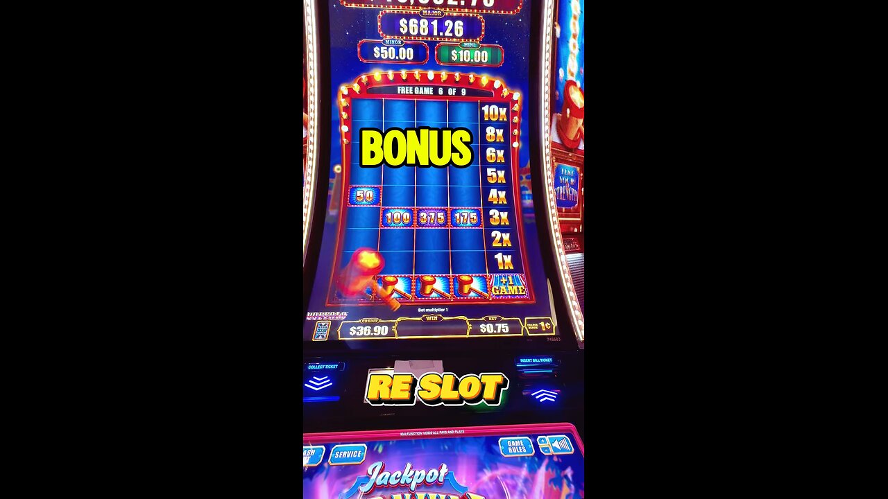 JACKPOT CARNIVAL Slot Machine BONUS ! #reslot #slotmachine #bonus #slots #jackpotcarnival