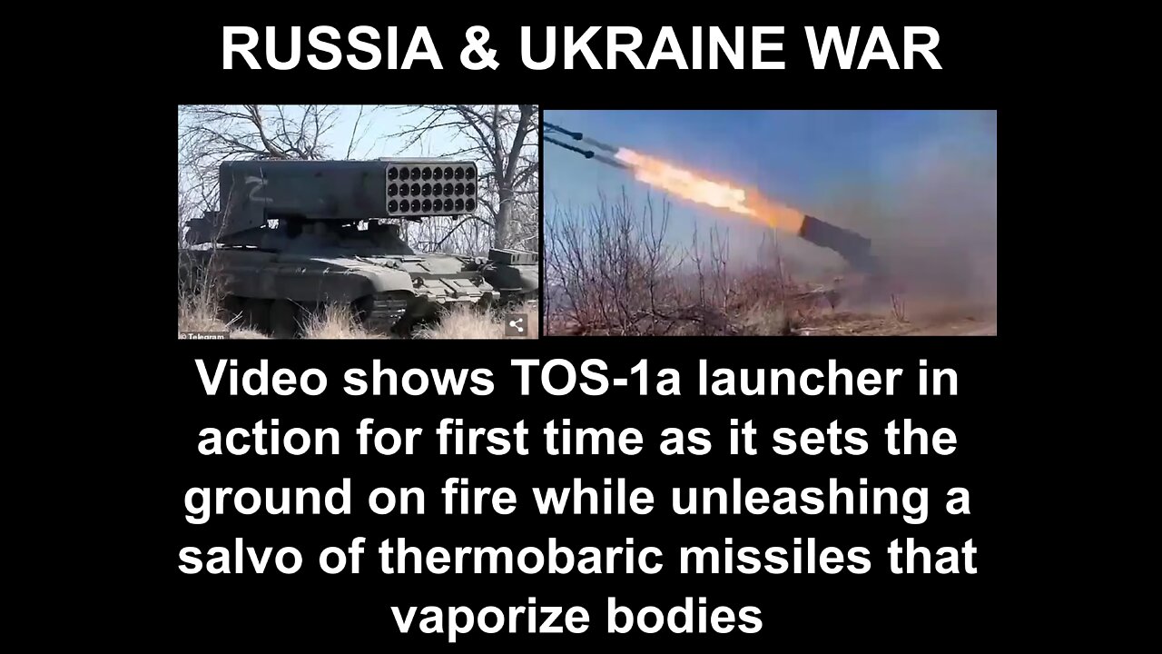 Missile System TOS 1a Launcher In Action Against Ukraine