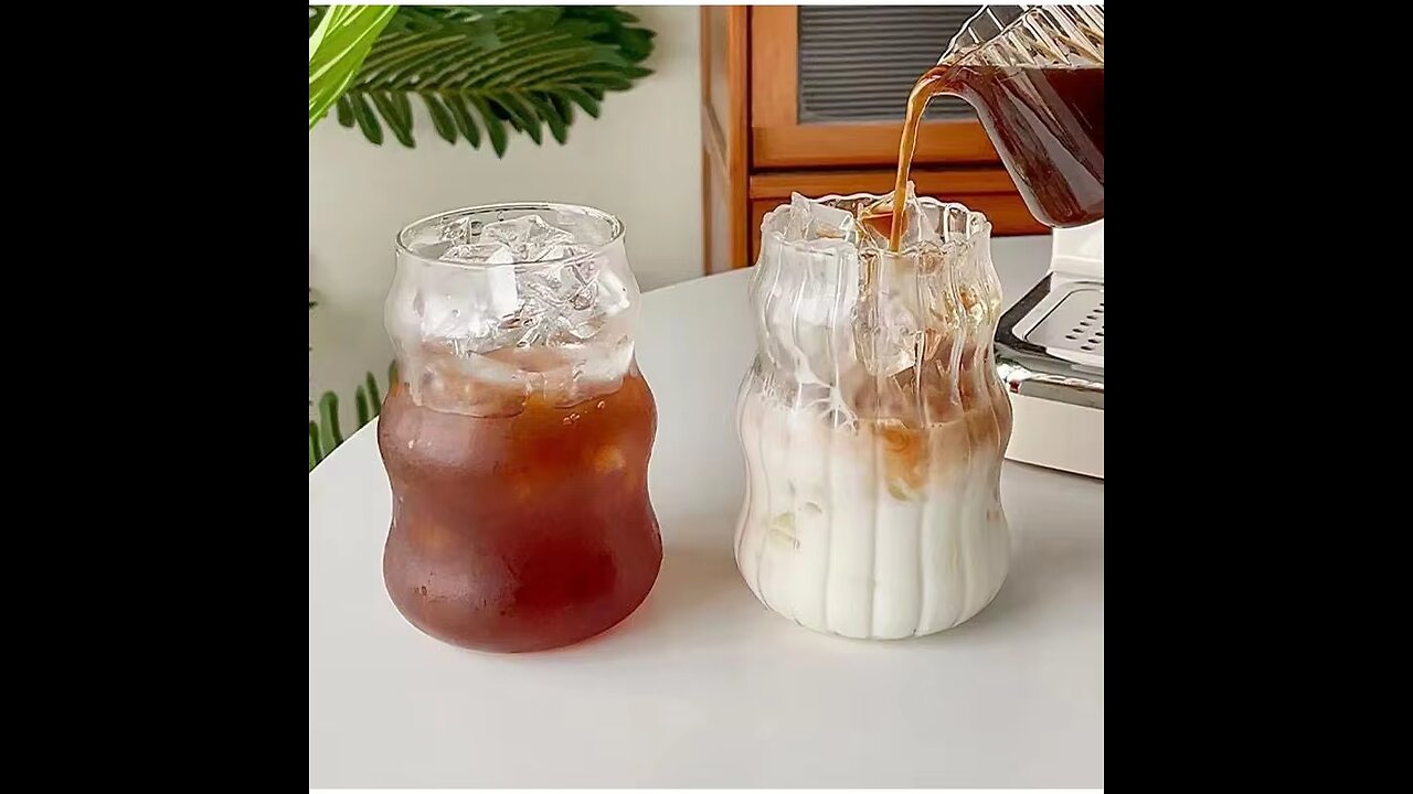 550ml Transparent Bubble Tea Aesthetic Glass Cups With Straws