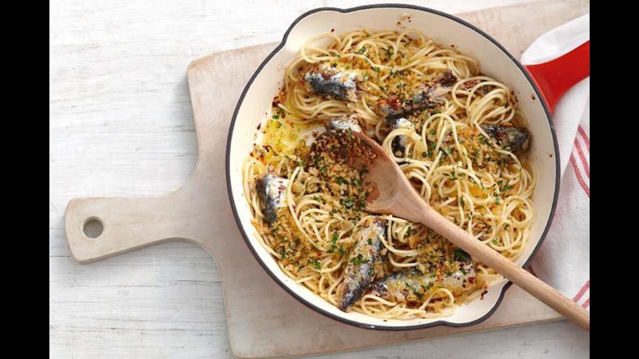 Pasta with sardines! Homemade gastronomy tutorial!