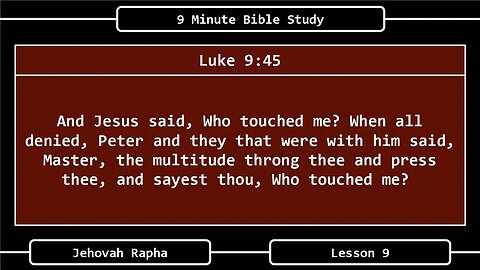 9 Minute Bible Study