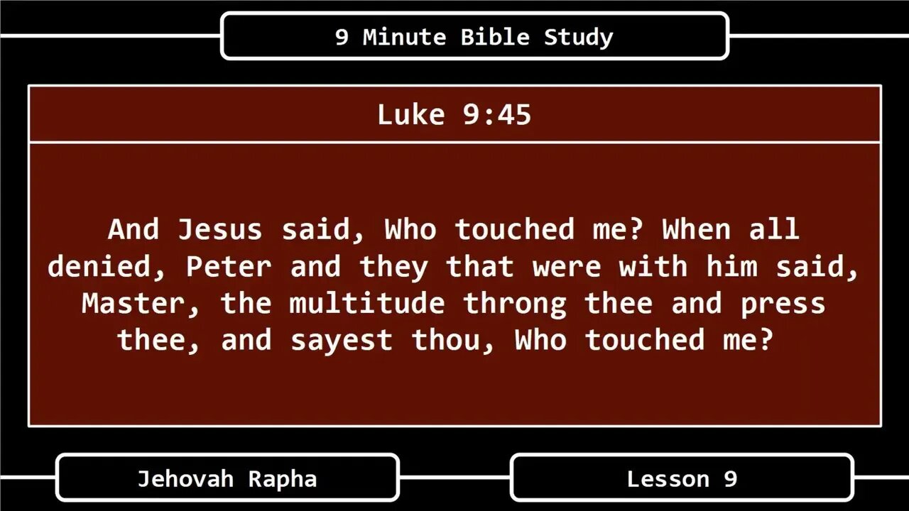 9 Minute Bible Study