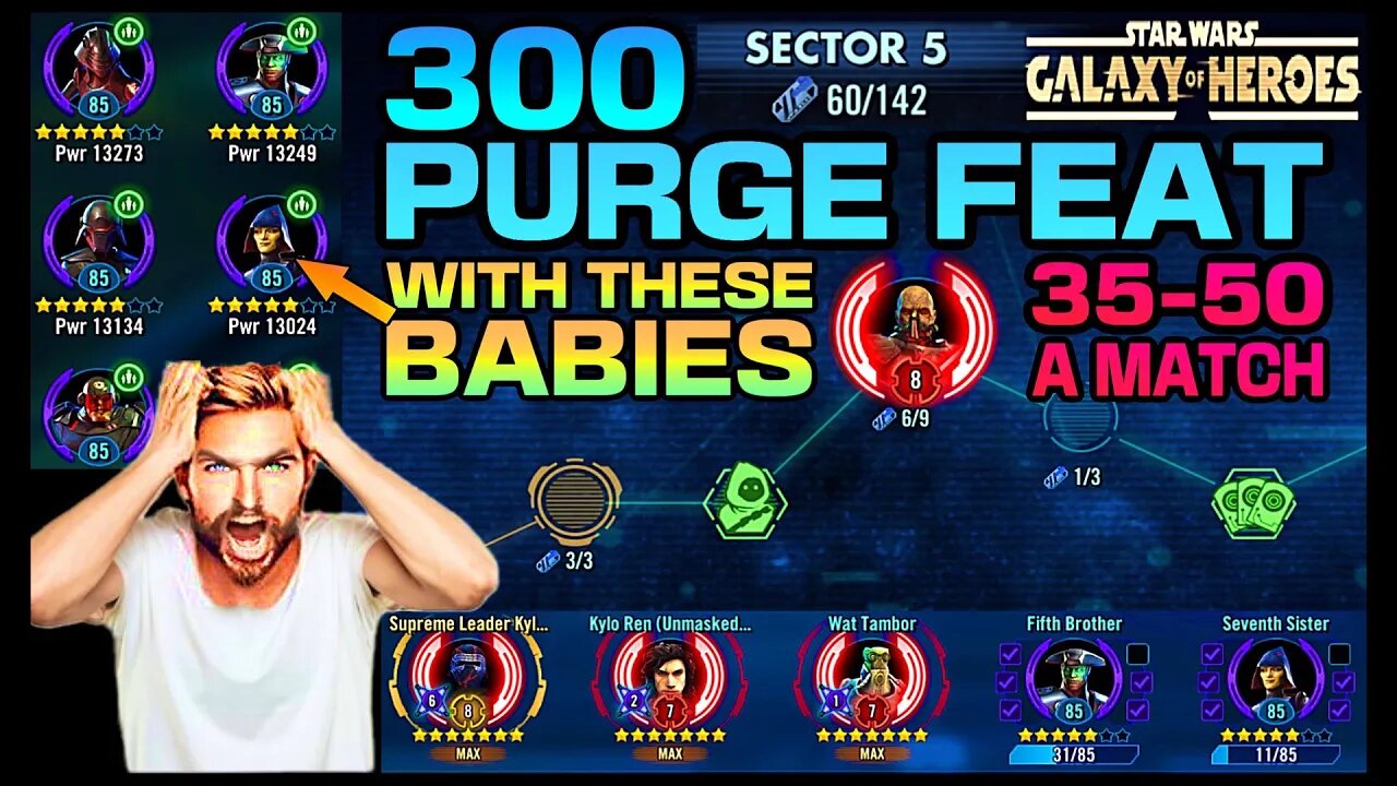 PURGE FEAT w/WEAK INQUISITORS - GALACTIC CONQUESTS - SWGOH