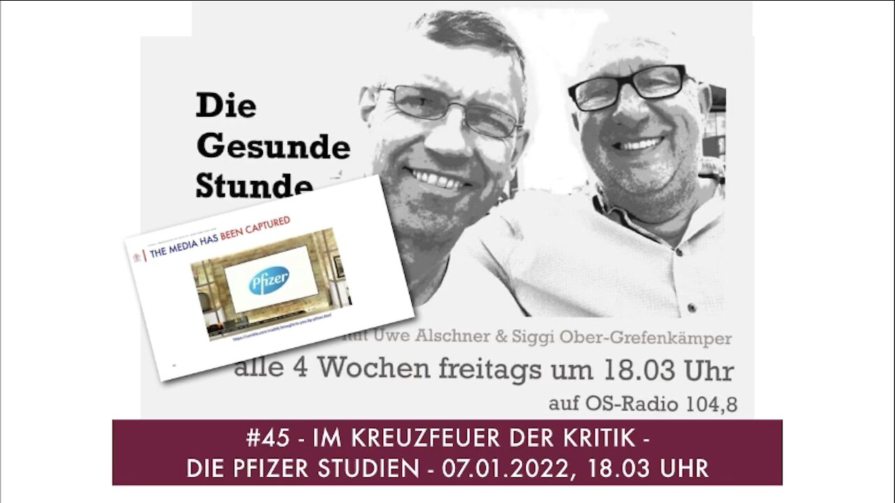 Im Kreuzfeuer der Kritik - Die Pfizer Studien - Gesunde Stunde #45