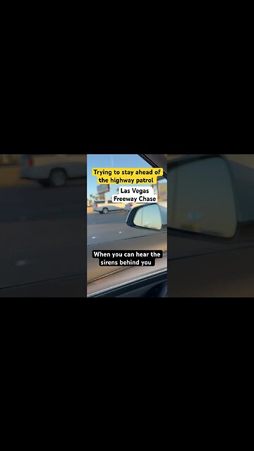 Las Vegas Freeway chase “allegedly” staying ahead of the highway patrol speeds up to 37 mph ￼