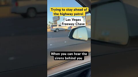 Las Vegas Freeway chase “allegedly” staying ahead of the highway patrol speeds up to 37 mph ￼