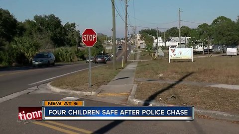 Suspect crashes into unmarked PCSO SUV while running from deputies with four kids in car