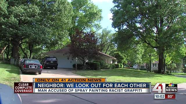 Man arrested for spray-painting racist graffiti