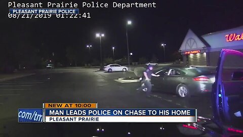 Man leads police on a chase to his home