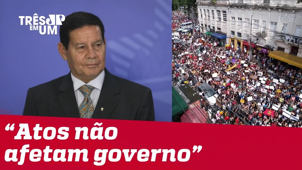 Hamilton Mourão diz manifestações não desestabilizam governo