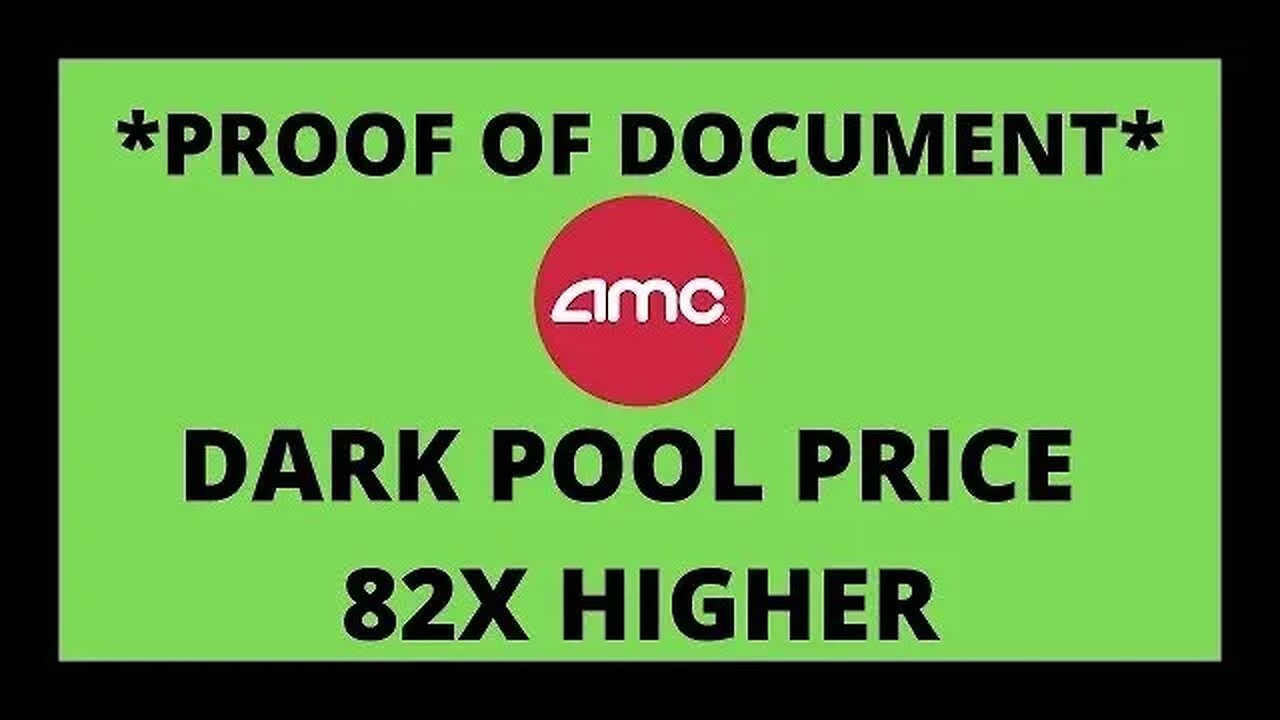 AMC STOCK | TRADES 82X HIGHER IN DARKPOOL!! *PROOF*