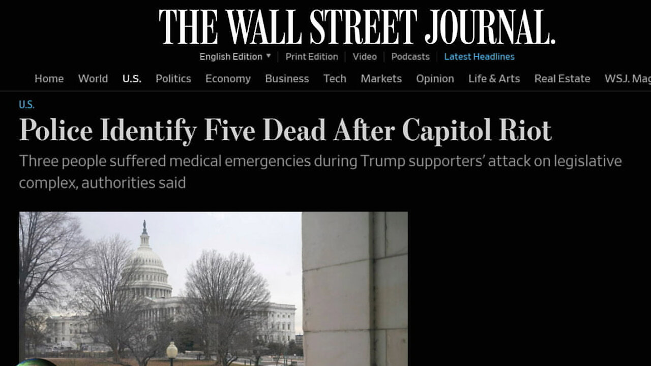 Why The Five Dead Narrative As Proof Of Insurrection Doesn't Work