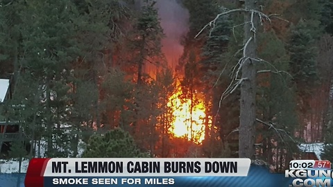 Mt. Lemmon Fire burns down a cabin