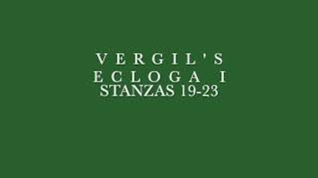 Vergil Ecloga I Stanzas 19-23