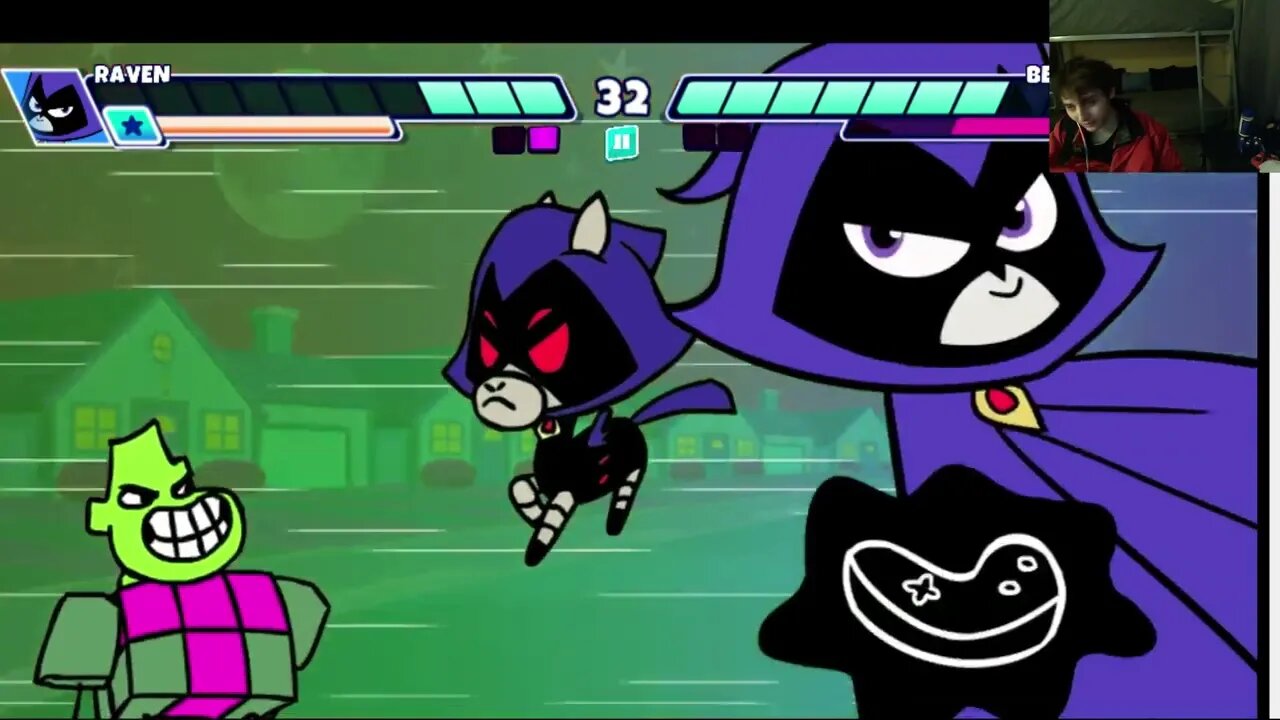 Raven VS Beast Boy In A Cartoon Network Teen Titans Go! Jump Jousts 2 Battle With Live Commentary