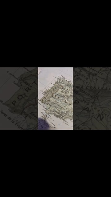 Map Location of La Línea and Gibraltar on old Atlas #shorts