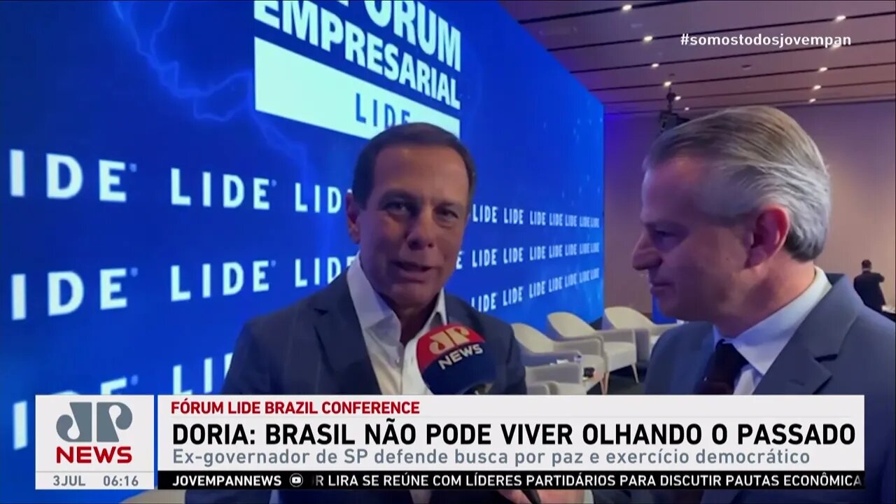 Doria descarta retorno à política e defende ‘deixar rivalidades no passado’